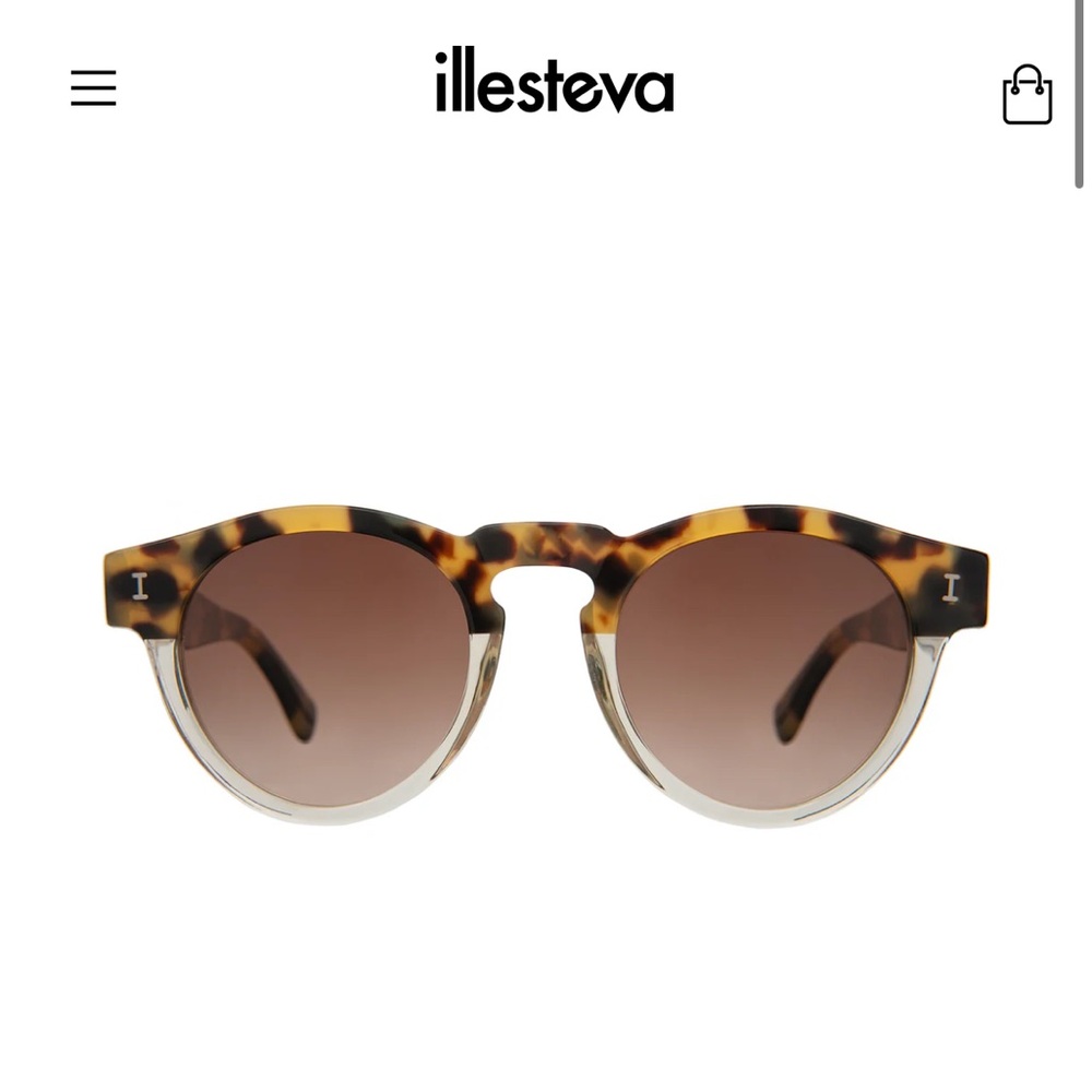 Illesteva Leonard Sunglasses in H/H Tortoise Champagne/Brown Gradient